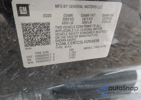 2020 Chevrolet Tahoe 2Wd Commercial Fleet from USA, damaged, VIN 1GNLCDEC2LR291039